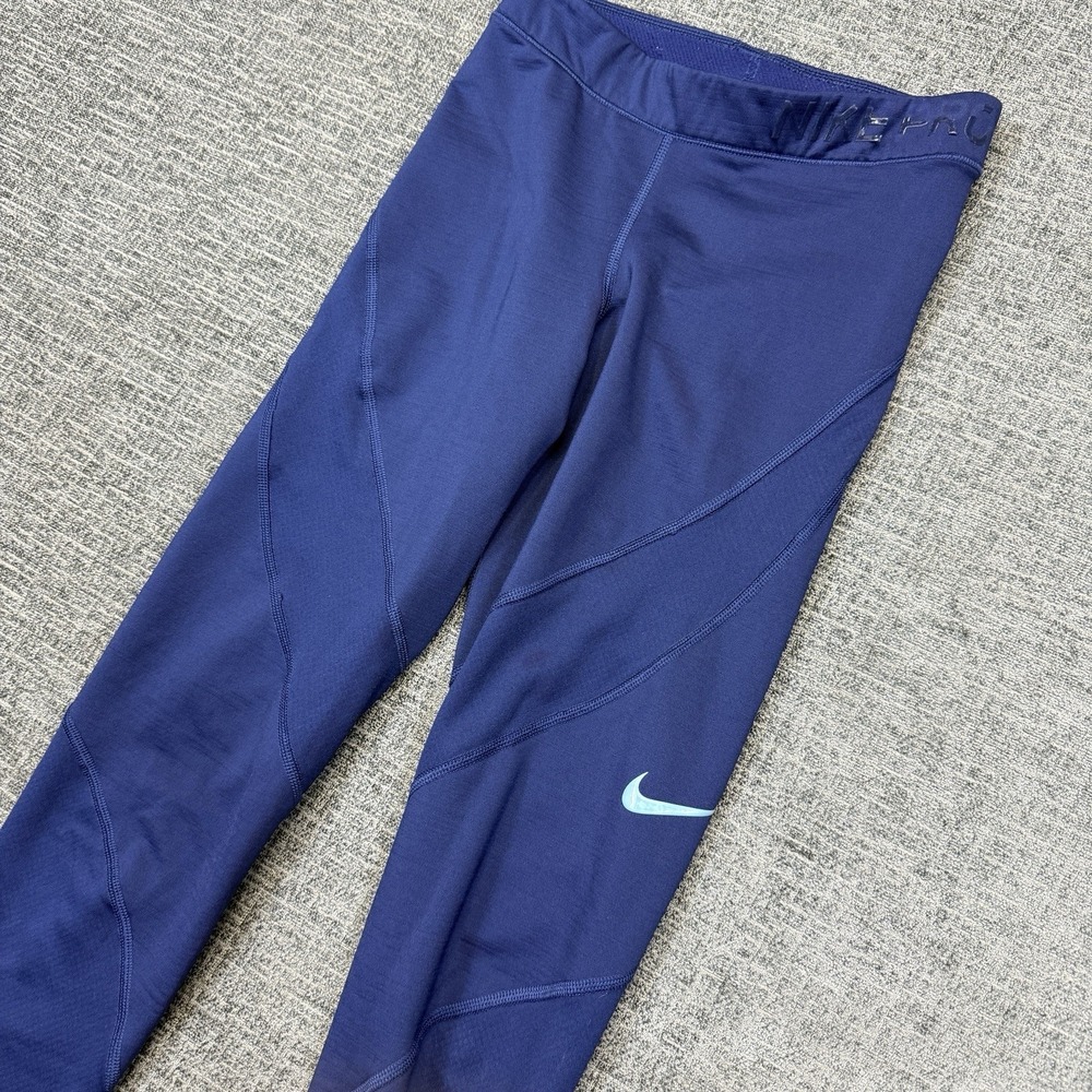 Nike Women's Pro HyperWarm Training Leggings Blue XS AR4733-429